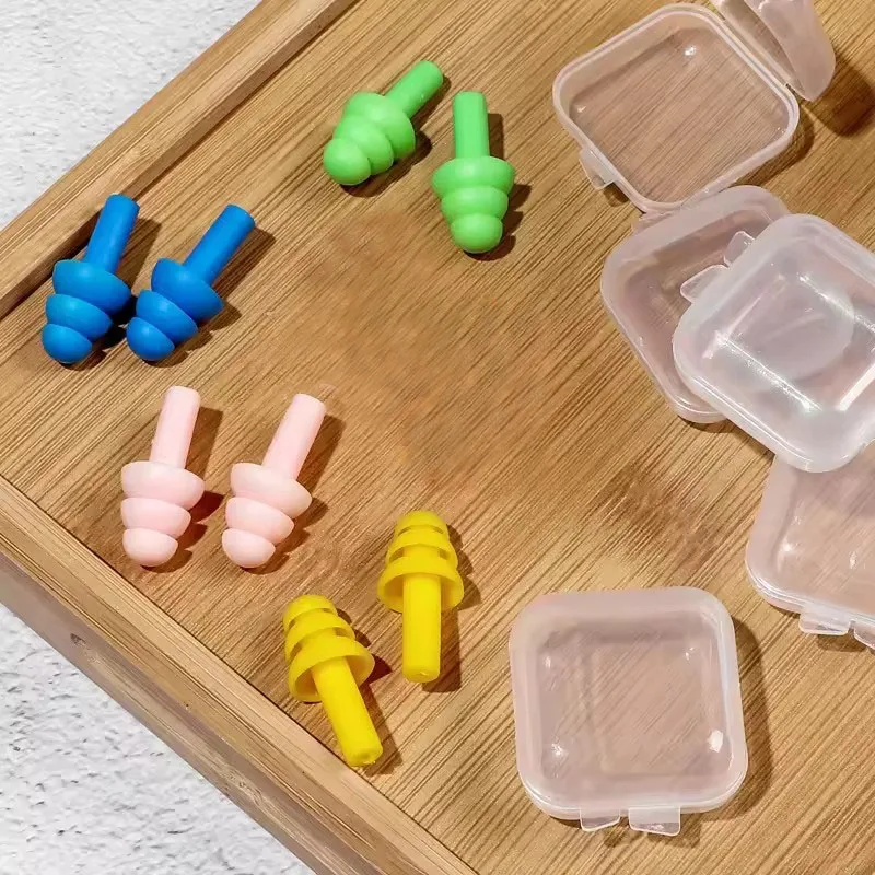 A Pair of Soft Silicone Earplugs for Adults and Children Waterproof Swimming and Diving Ear Protectors Noise Proof Earplugs