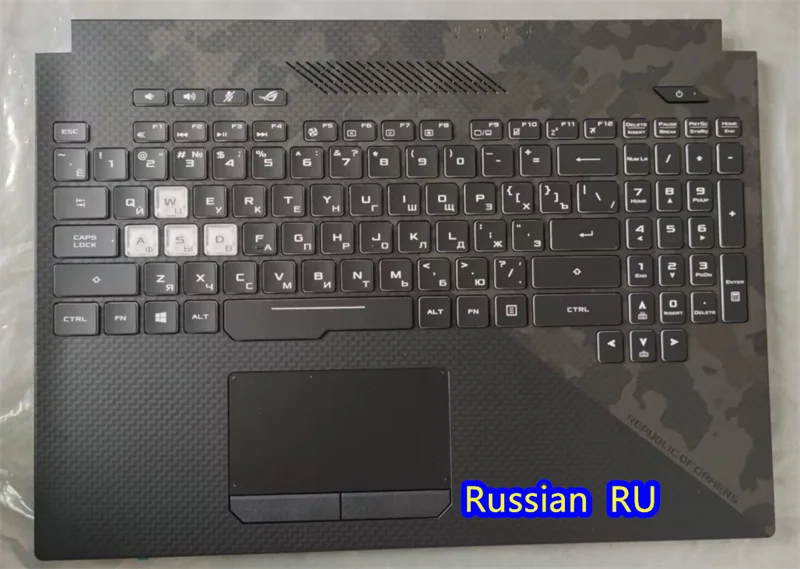 Teclado do Portátil Russo Inglês para Asus Rog Strix Scar ii S5c S5cm Gl504 Gl504gs Gl504gv Gl504gm Teclado com Luz de Fundo Novo