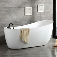 Modern Interior Free Stand Alone Acrylic Bathtub Bath Tub Bathroom Freestanding Alone Soaking Bathtubs 1