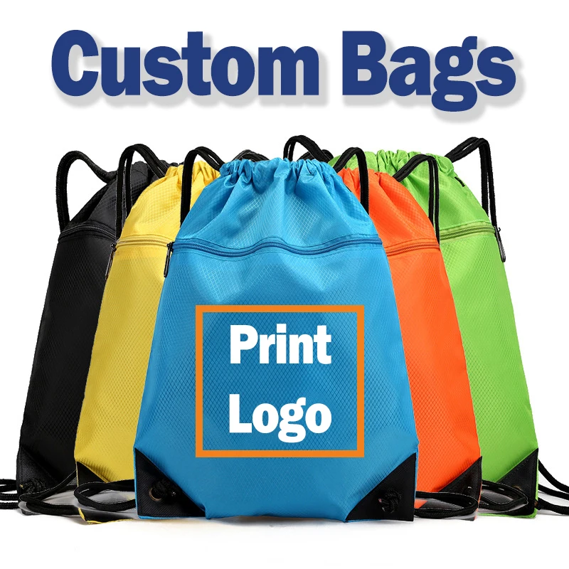 Tanie Wysokiej jakości torby niestandardowe z Logo prosta wiązka