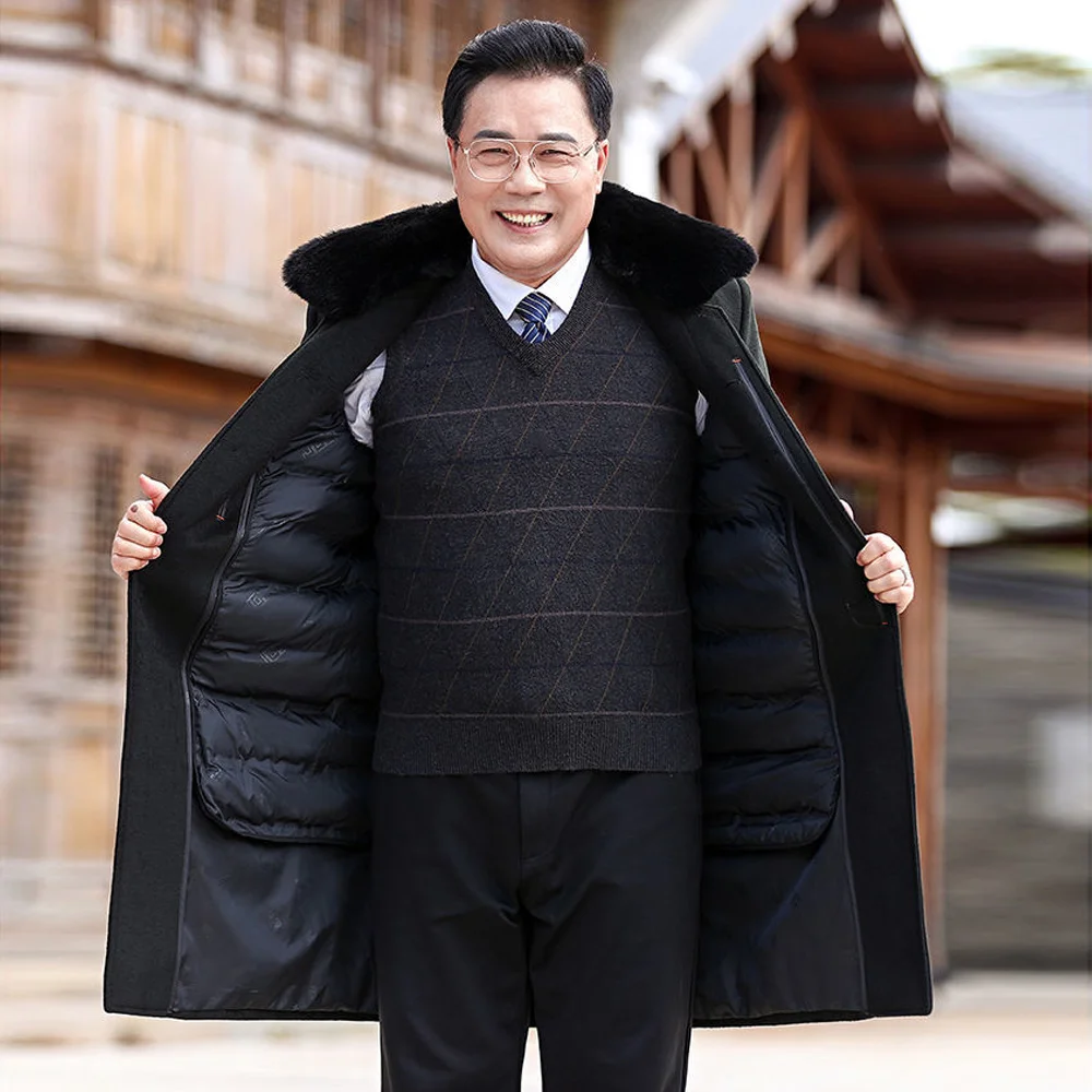 Рисунок 3 - Мужское длинное шерстяное пальто со съемной подкладкой