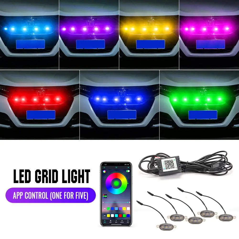 ตัวเลือกสินค้า ไฟ LED กระจังหน้ารถยนต์ RGB ควบคุมส่วนกลาง