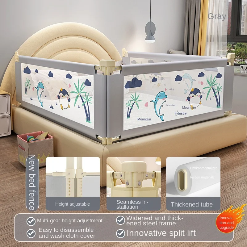 Factory direct of children and babies vertical lifting, three sided household anti drop protective fence