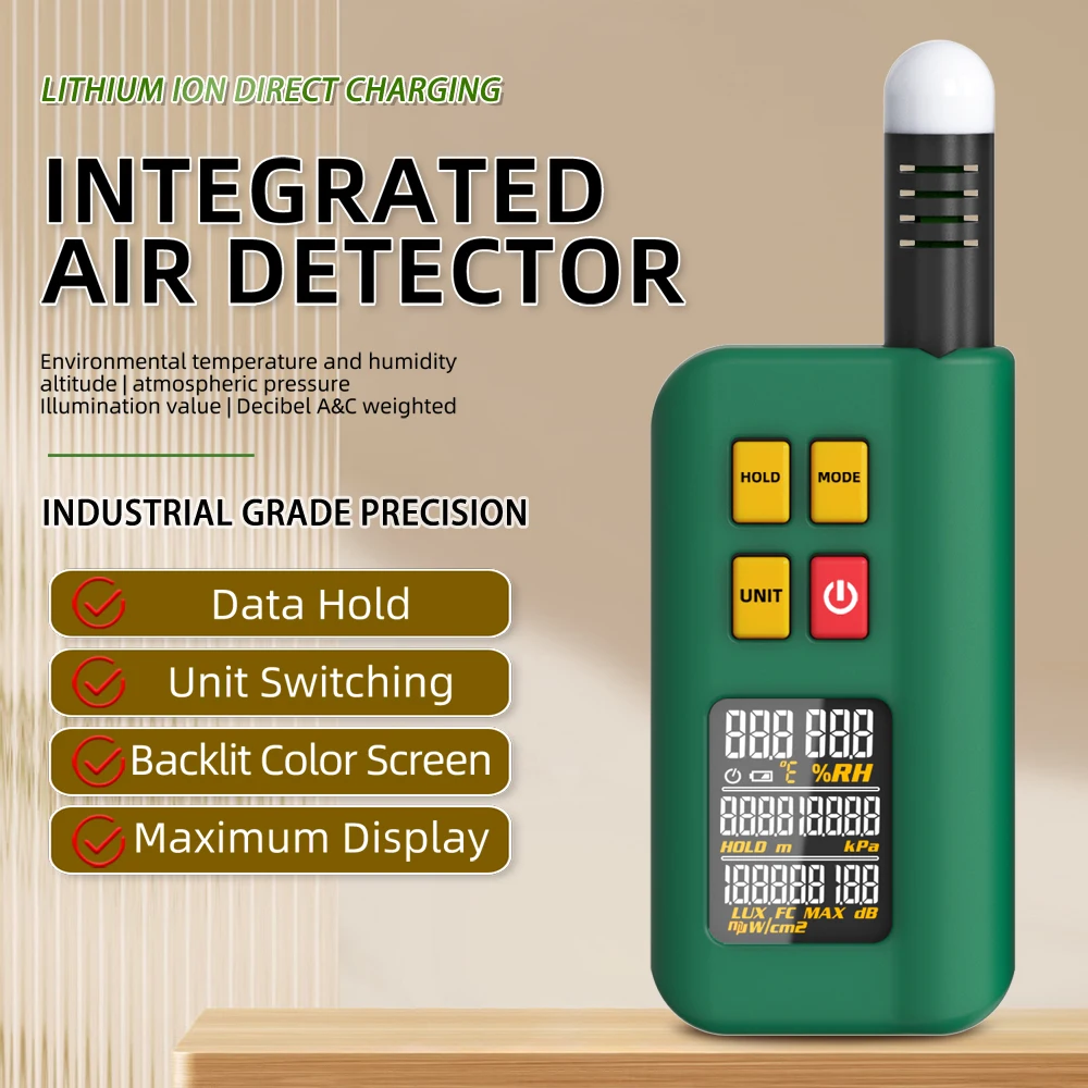BSIDE Integrated Environment Detector Lux Noise Meter Hygrometer Thermometer Barometric Pressure Value Altitude Test 2