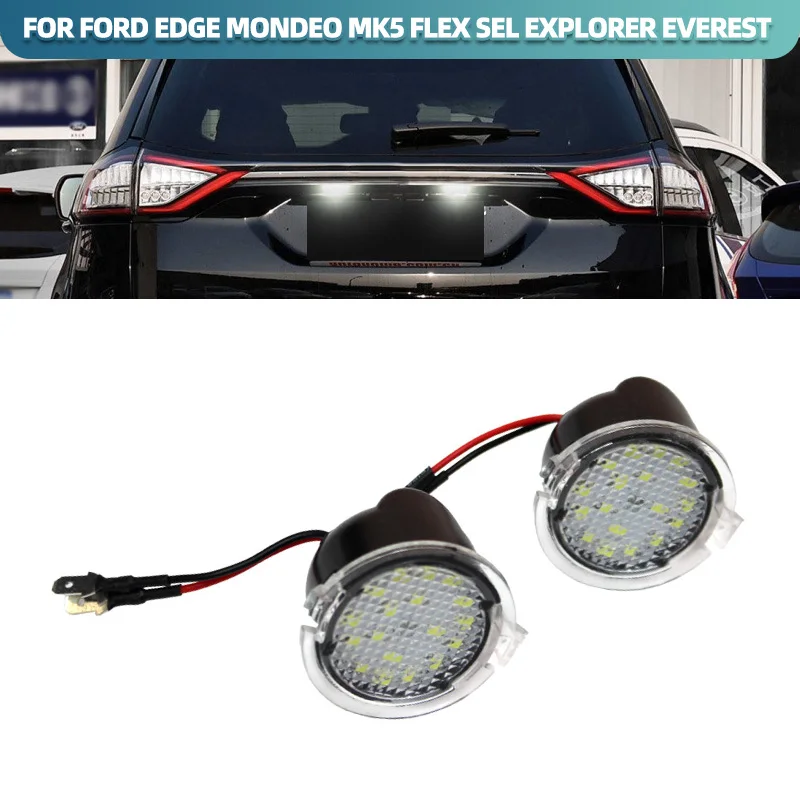 

2PCS Car Led Under Side Rearview Mirror Puddle Light for Ford F-150 Mondeo MK5 Edge Fusion Explorer Flex Taurus Mustang Light