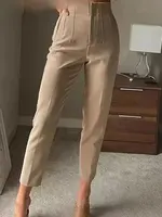 2024 Woman Solid Trouser High Waist Slim Zipper Fly Long Pants Female Wild Commute Office Lady Woman Pencil Pant Street - Image 6