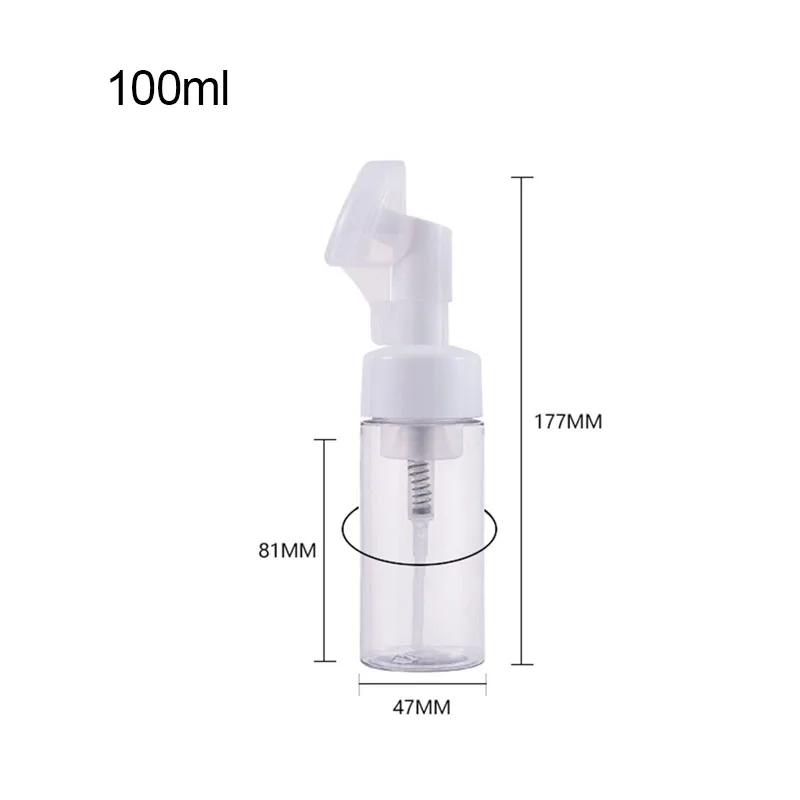 Portable Silicone Brush Foaming Facial Cleanser Bottle