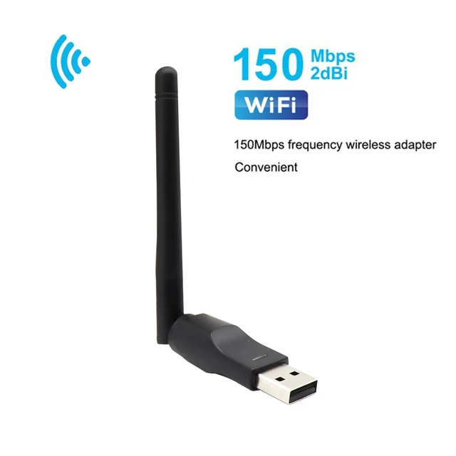 Tarjeta de red inalámbrica de 150 Mbps, controlador gratuito, Mini adaptador  WiFi USB para PC de escritorio Wdftyju