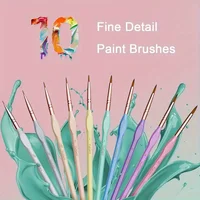Precision Miniature Paint Brush Set – Ideal For Detailed Artwork, Crafts, And Collectibles | Versatile For Acrylic, Watercolor,