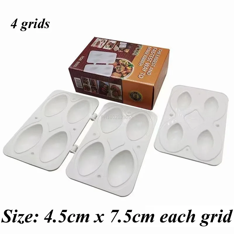 3/4/9 Holes Manual Kibbeh Express Meatball Maker Meatloaf Mold 5cm 7cm Press Patty Meat Pie Minced Meat Processor Kitchen Tools