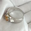 Natural Yellow Citrine Men Ring 925 Silver 7.5mm Lucky Gemstone 6-prong November Birthstone Birthday Gift R515GCN 4