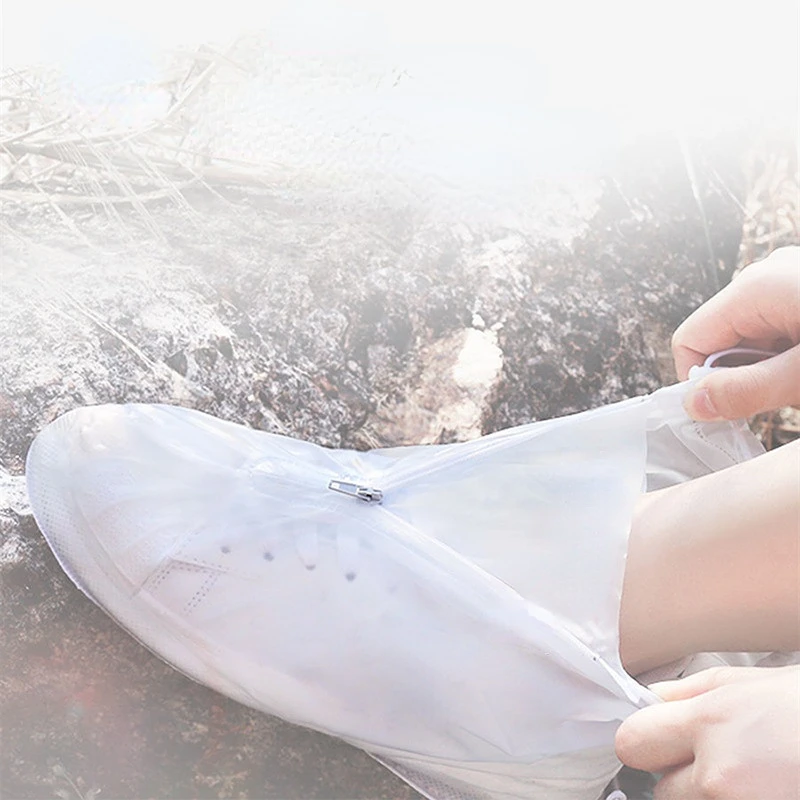 New 2023 Women Fashion PVC Shoes Covers Female Footwear Protector Slip-resistant Rain Boots For Woman Shoes Accessories AL73