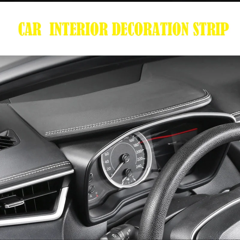 Car Moulding Decoration Luxury Car Mouldings Trim Pu Leather Braid Decorative Line Strip Door Dashboard Sticker Car Interior DIY Strips Universal