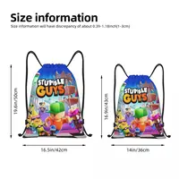 Stumble Guys Backpack Drawstring Football Bags Gym Bag Water Resistant Cartoon Game String Sackpack for Yoga 2