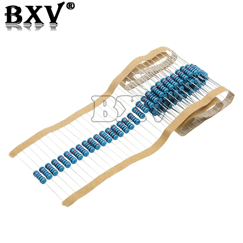 Metal Film Resistor Metal Film Resistors Electronic Component 50PCS 1W Metal Film Resistor 1% 1R ~ 1M 2R 10R 22R 47R 100R 330R 1K 4.7K 10K 22K 47K 100K 470K 1 10 22 47 100 330 Ohm Resistance