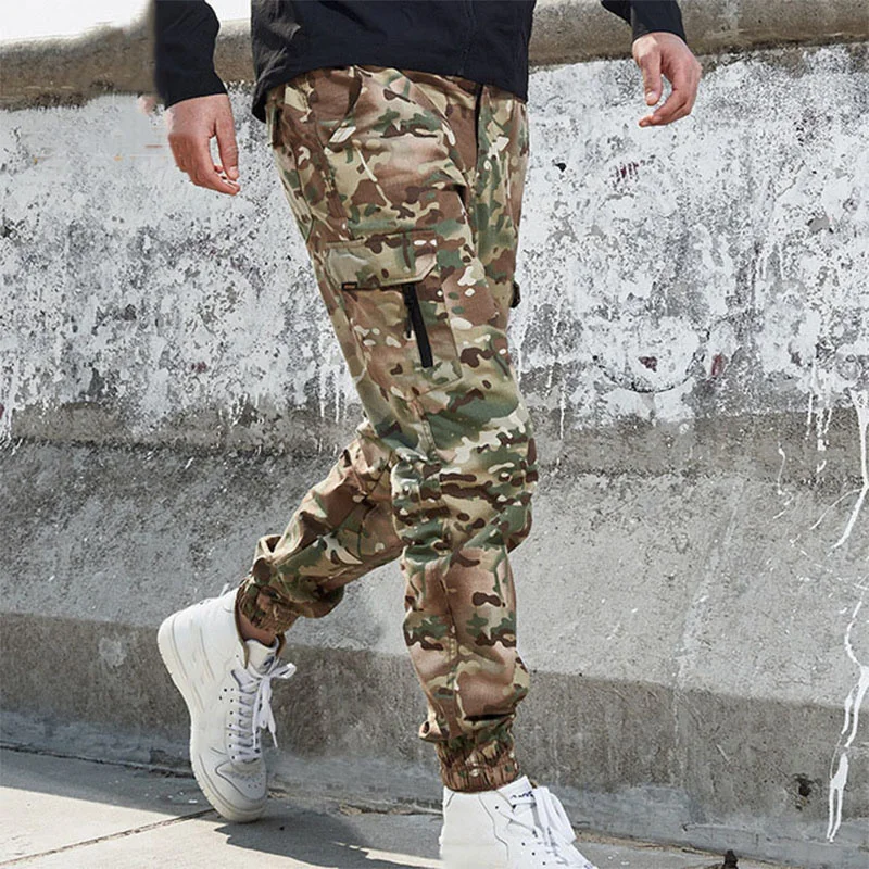 

Men Outdoor Camouflage Military Tactical Pants Waterproof Multi-pocket Elastic Trousers Climbing Hiking Training Sports