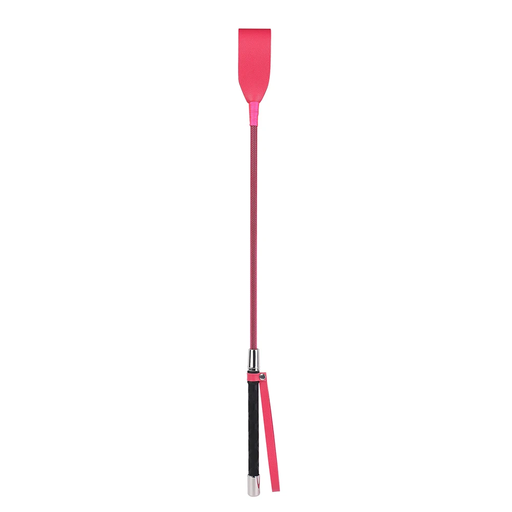 53.5CM PU Leather Horse Whip Bull Whip for Horse Training PU Leather Handle with Wrist Strap