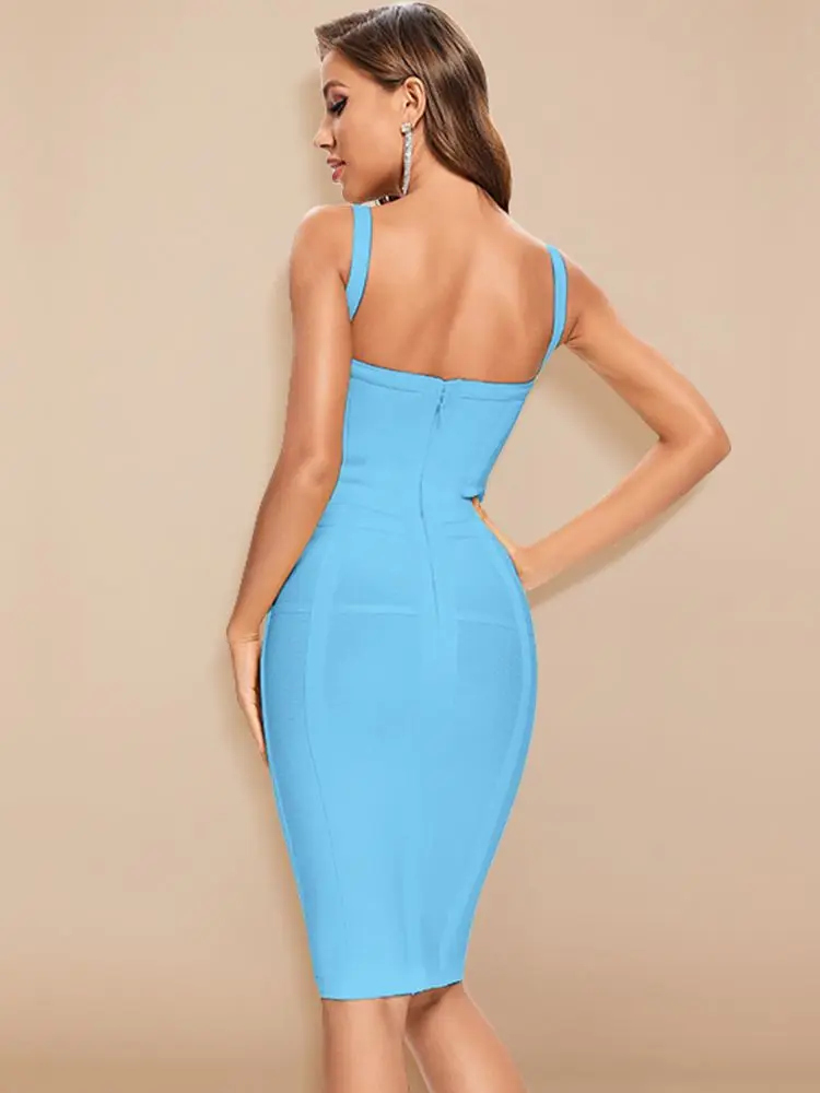 BEAUKEY Blue Women HL Bandage Dresses Bodycon Sexy Lady - Main Image
