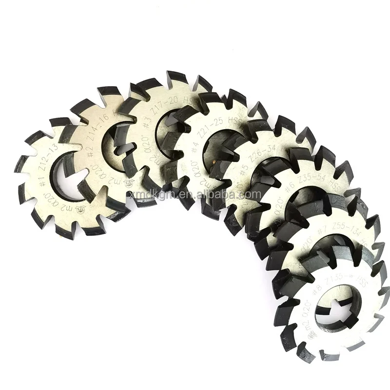 

M2 Set 8Pcs HSS M1 M2 M3 M5 M10 M12 Involute Gear Cutting Tools Module Gear Milling Cutter M2