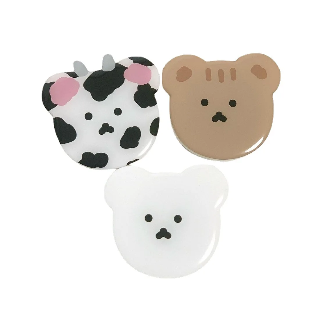 New Cute Korea cartoon Acrylic Holder For iphone huawei xiaomi redmi Samsung finger ring mobile phone cute flower holder bracket car cup phone holder