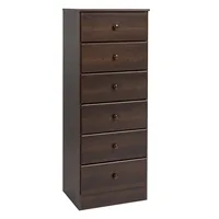 Prepac Astrid 6-Drawer Tall Chest, Rich Espresso 1