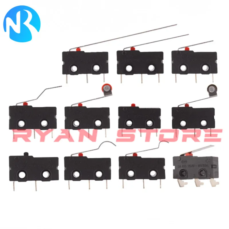 5-Pack New Micro Roller Lever Arm Limit Switches - Normally Open/Close, 5A 125V/250V