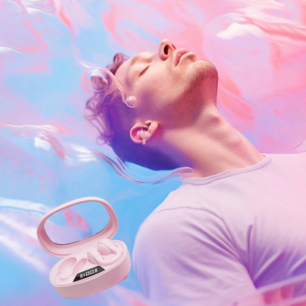 STSEarconect Earphone Bluetooth 5.3 EarClip HIFI Stereo HD Bluetooth Headphones Gamer EarClip HIFI Stereo Bluetooth Headphonex53 2