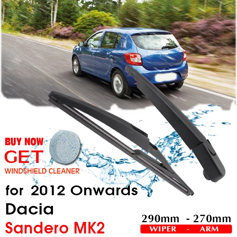 

Car Wiper Blade Rear Back Window Windscreen Windshield Wipers Auto Accessories For Dacia Sandero MK2 Hatchback 290mm 2012Onwards