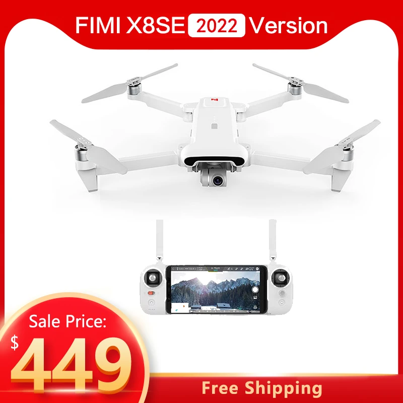 best drone with camera FIMI X8 SE 2022 Version 10km RC Drone FPV 3-Axis Gimbal 4K Camera HDR Video GPS Helicopter 35mins Flight Quadcopter RTF gps drone