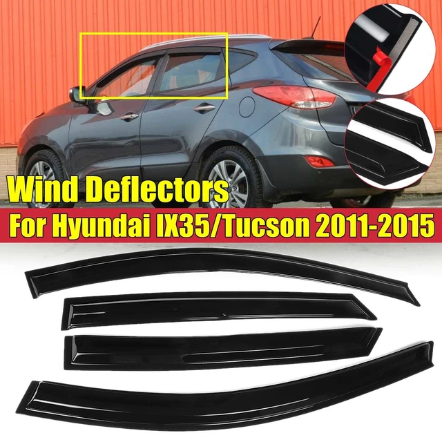 4 Pièces Déflecteurs Vent pour Hyundai Tucson 2015 2016 2017 2018 2019  2020, Avant ArrièRe Pare-Pluie Pare-Soleil Accessoires Vitres Voiture