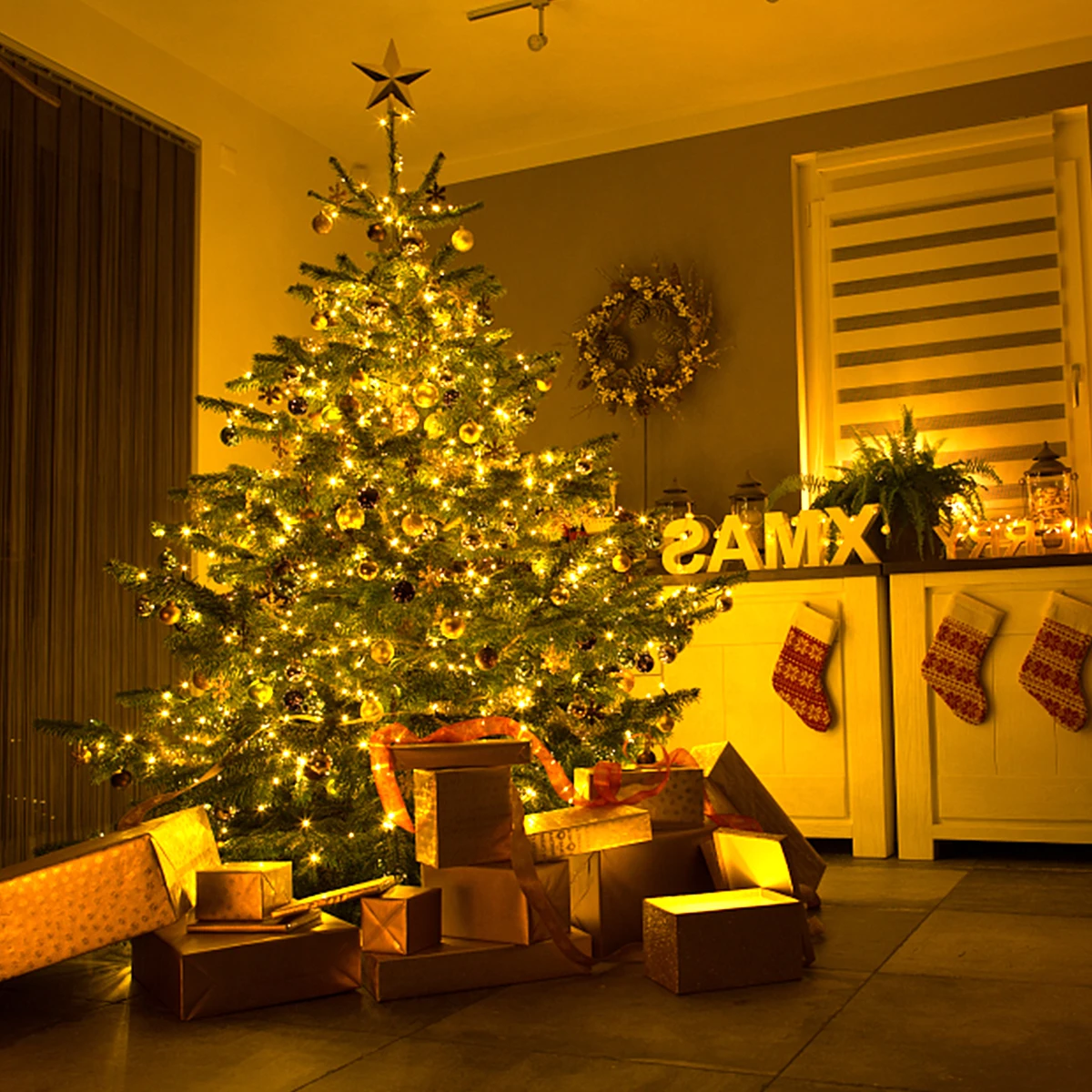 녹색 와이어 LED 스트링 조명, 새해 요정 조명, 야외 정원 크리스마스 트리 장식, 방수 LED 화환 램프, 50m, 100m