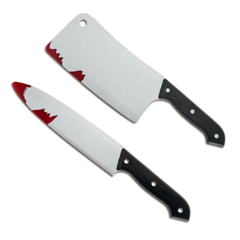 30cm Faked Bloody Sharp Knife for Halloween DIY Cosplay Props 10/5/3/1pcs