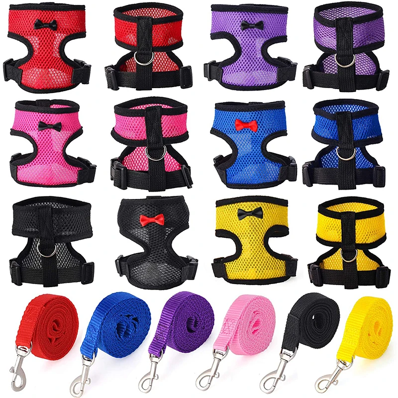 Adjustable Chicken Harness Leash Comfortable And Breathable Small Size Hen Pet Vest For Chicken Duck Goose Training Walking rabbit harness and leash set rabbit harness set