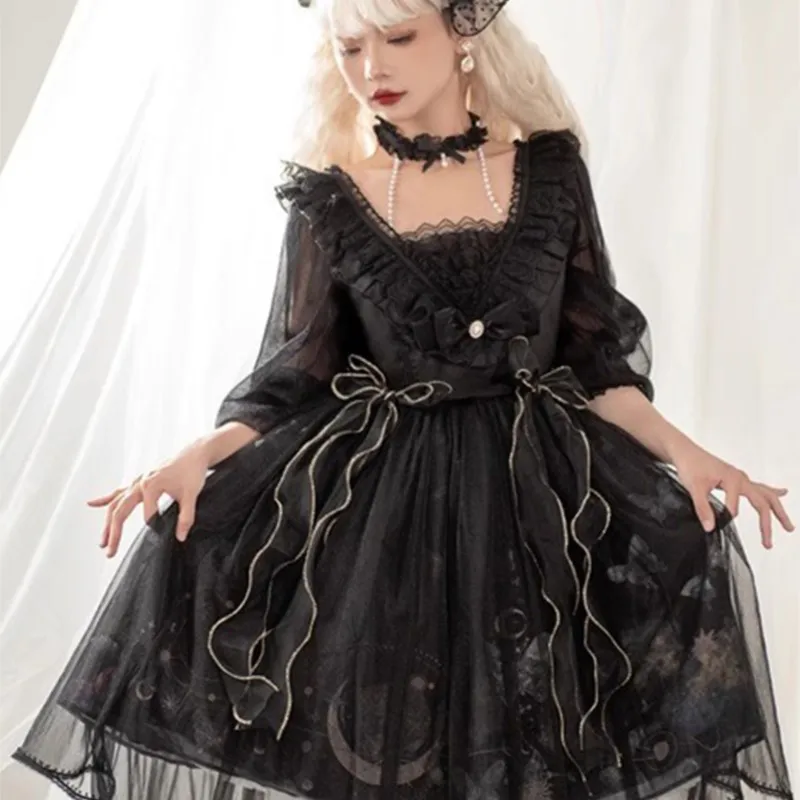 

Lolita Halloween Daily Dark Classical Dress