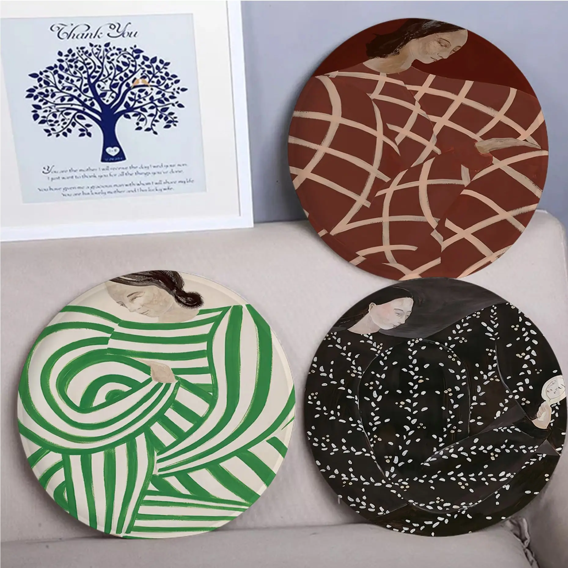 

Abstract Line Geometry Curve Girl Modern Creative Meditation Cushion Stool Pad Dining Chair Tatami Seat Cushion Garden Cushions