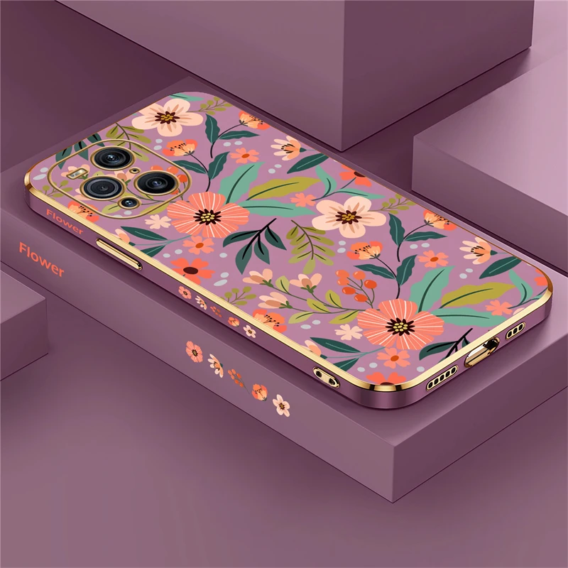 Elegant Silicone Phone Case - Soft Plating Flower Shockproof Cover