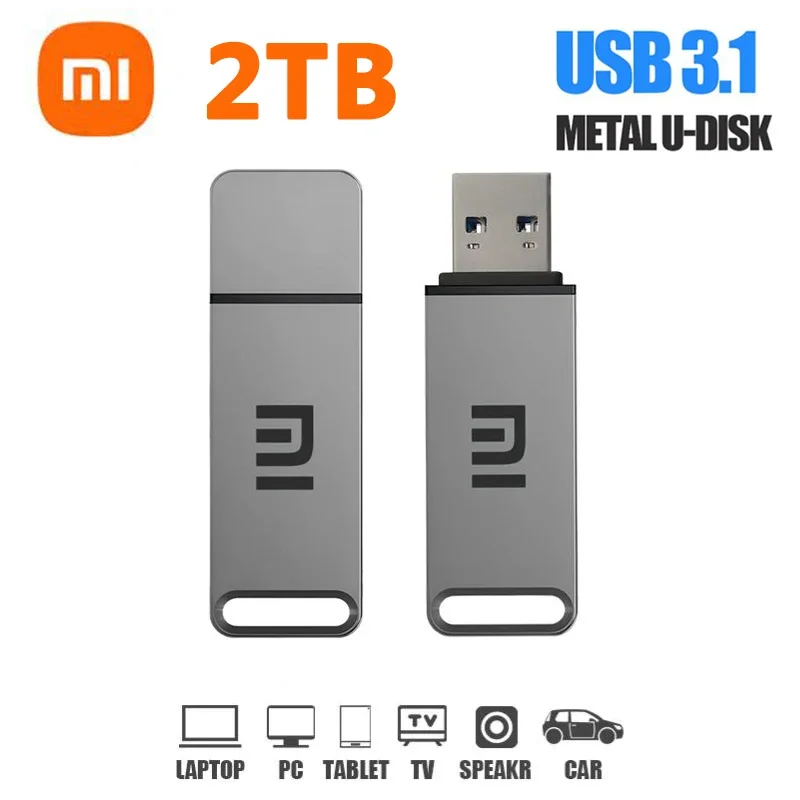 Xiaomi Original 2TB USB3.1 Flash Drive High Speed Pen Drive 1TB Metal Waterproof Large Capacity Phone Storage Device Usb Memoria usb flash drive