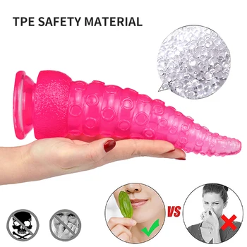 Huge Dildo Anal Plug Octopus Tentacle Dildos Suction Cup Artificial Penis Sex Toys for Men Women Prostate Massage Butt Plug 2