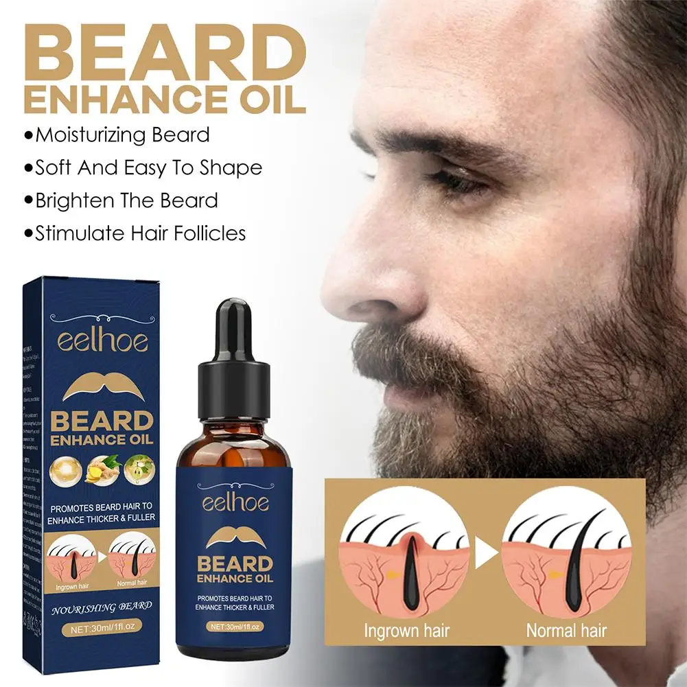 Soro De Crescimento De Barba Para Homens, Soro De Crescimento, Condicionador Leave-in, Umidade Natural e Restauração Suave