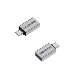 USB Data Blocker for Secure Charge - Only Protection and Privacy Assurance (Silver Cg - Am)