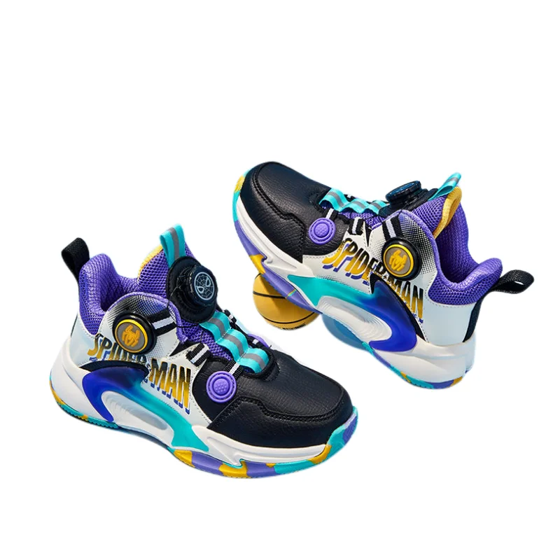 

Marvel Anime Children's Basketball Shoes Knob Sports Shoes 2023 New Children's Spider-Man Casual Running Shoes Spring and Autumn