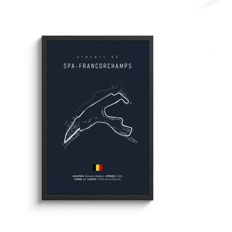 Formula 1 Racing Circuit Canvas Art: Aesthetic Motorsport Wall Decor