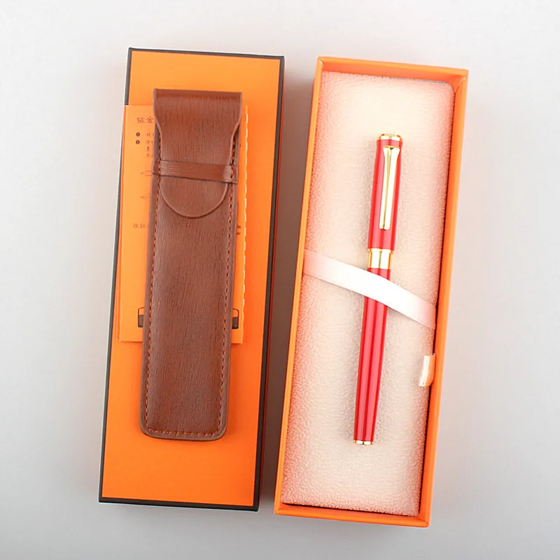 

Новая шариковая ручка, роскошная металлическая шариковая ручка, черный стержень 0,5 мм, Подарочная коробка, набор шариковых ручек
