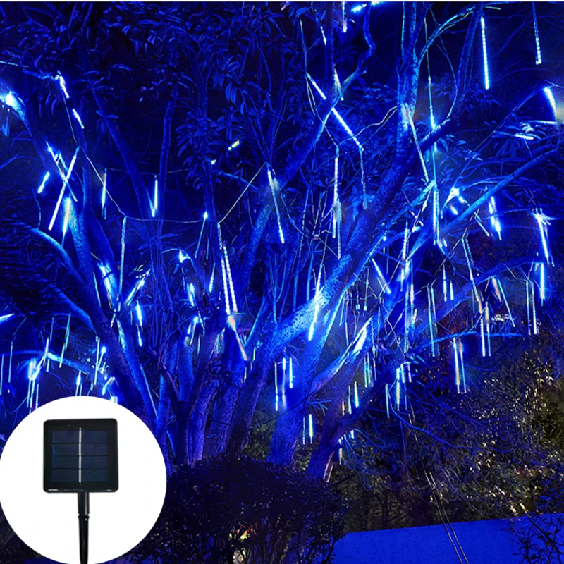 

Светодиодная Рождественская гирлянда на солнечной батарее с метеоритным дождём