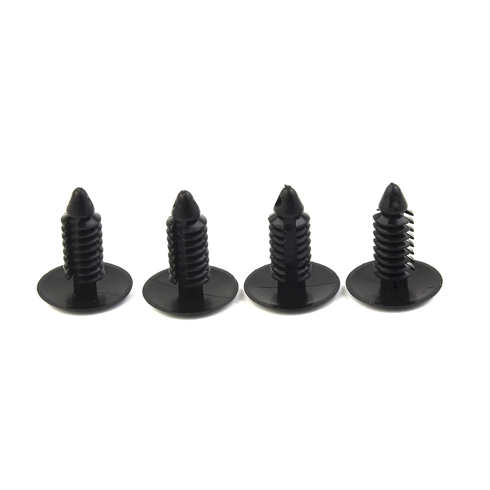 

4pcs Black 7mm Hole Bumper Plugs Clips For Front License Plate Holes Cover Plastic Fastener Screw Rivet Car Accessories