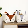 Cute Cartoon Animal DIY Storage Box Felt Fabric Foldable Storage Basket For Nursery Toys Organizers 2