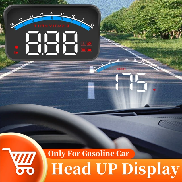 M6S Car Hud Head Up Display Tachometer Water Temperature Voltage Led HUD  Display Projector Digital Windshield Front Display