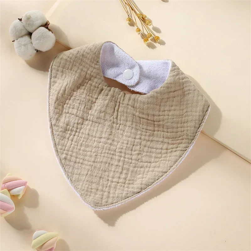 New Baby Cartoon Animal Triangle Bib Pure Cotton Waterproof Boy Girl Kid Printed Saliva Towel Newborn Infant Anti Spitting Cloth 5