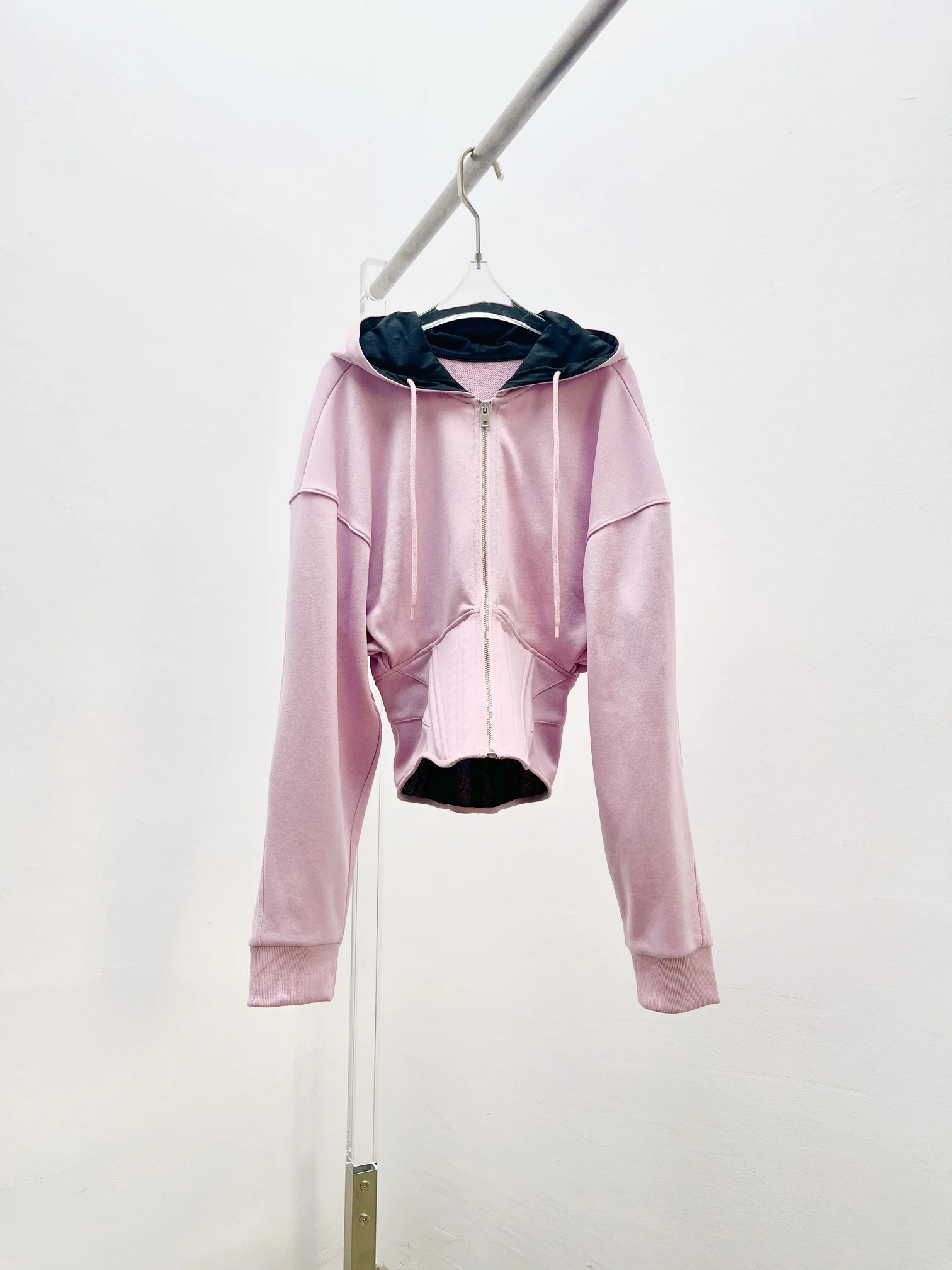 

2023Fishbone zipper coat waist slimming timeless look durable