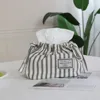 Cotton Drawstring Tissue Bag Korean Style Exquisite Tissue Storage Box Soft Portable Paper Towel Dispenser Table Organization 1